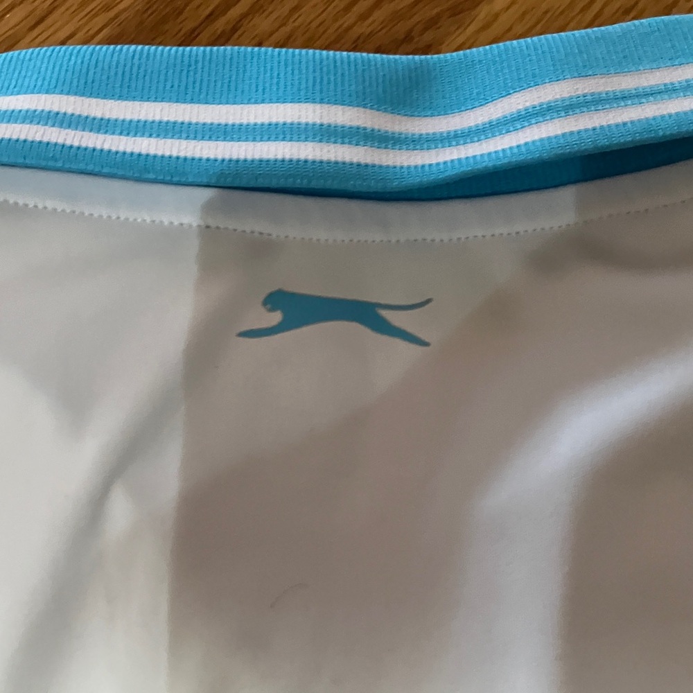 Slazenger Black, White and Aqua Sleeveless Polo Tank EUC - Picture 4 of 5
